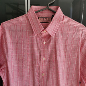 Thomas Pink Dress Shirt - Red/White
